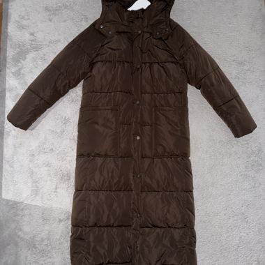 Piumino lungo marrone