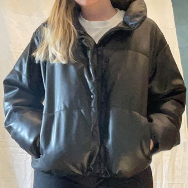 Bomber jacke faux leather