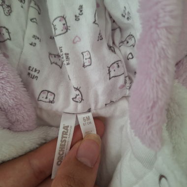 Tuta per Neonato Gatto Rosa