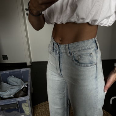 Jean large taille haute