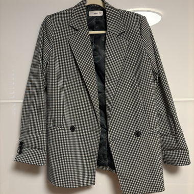 Blazer à carreaux Mango