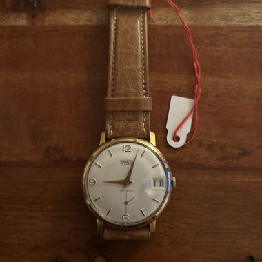 Vintage aureole Armbanduhr mit Lederband