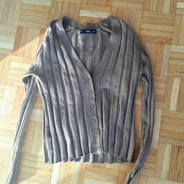 Cardigan a coste MNG marrone