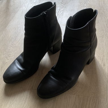 Stiefeletten Leder Schwarz Gr.39