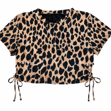 Top maillot de bain léopard à nouer