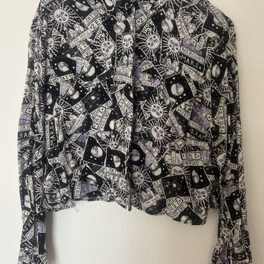 Bluse mit Cosmic-Print