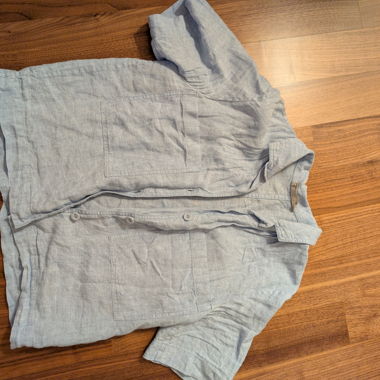 Everlane Leinenhemd blau S