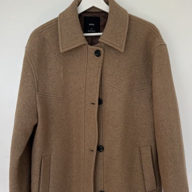 Mango Wollmantel braun