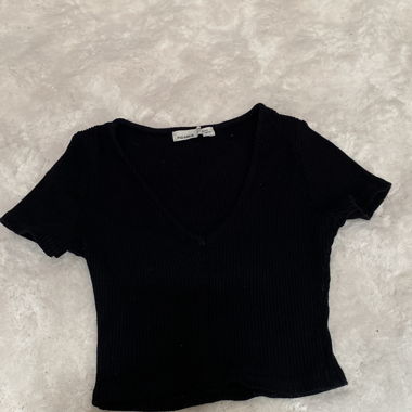 T-shirt nero a coste