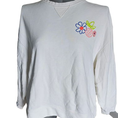 Adidas Cotton Sweatshirt,  Floral Pattern