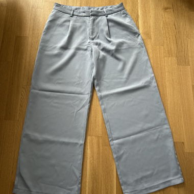 Pantalone tailleur blu chiaro taglia L