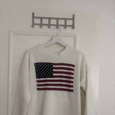 Damenpullover mit amerikanischer Flagge Größe M Niedlich