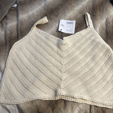 Beige Knit Top