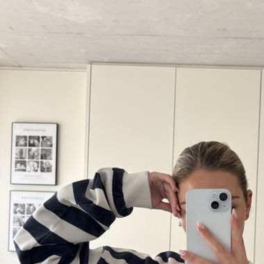 Gestreifter CropTop Pullover