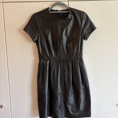 Black Leather Dress Massimo Dutti