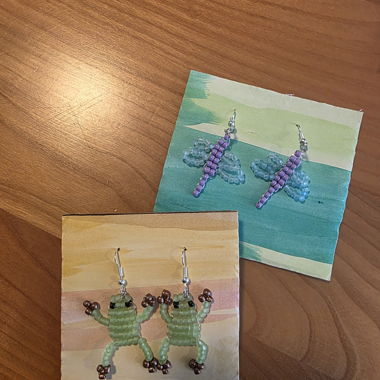 Selfmade - Bague d’oreille Grenouille & Libellules