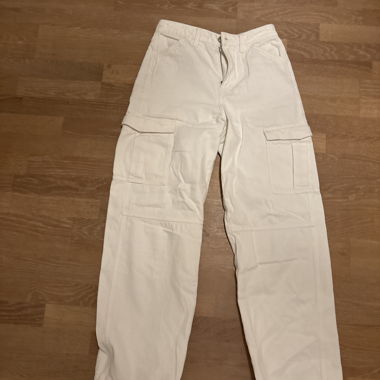 Pantalone cargo bianco