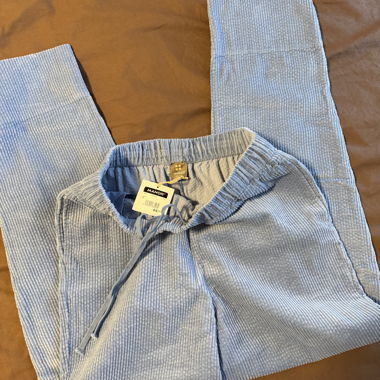 Pantaloni in velluto blu MANOR