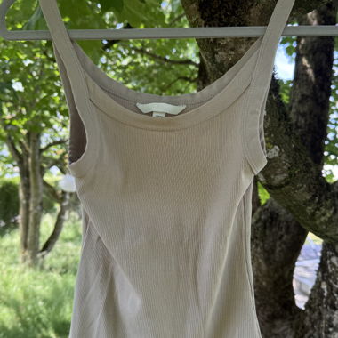 Canotta a coste beige