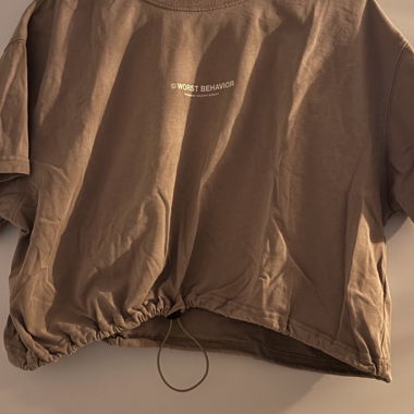 T-shirt crop marrone WRSTBH