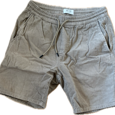 Pantaloncini in velluto a coste beige