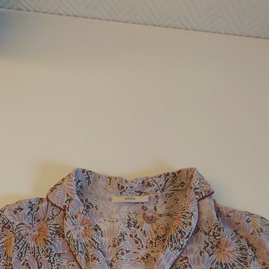 Chemise en soie manches courtes