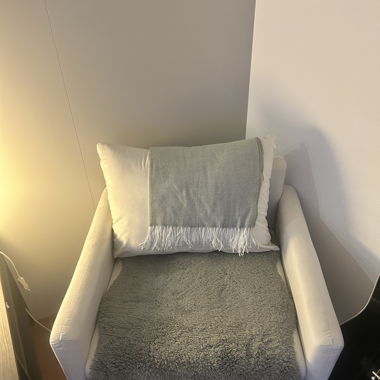 Sessel weiss/beige