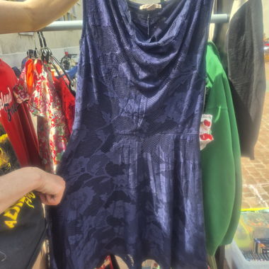 Robe bleue sans manches