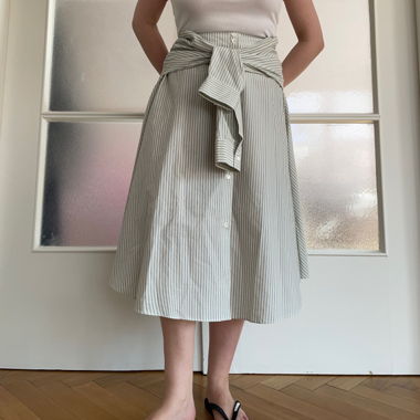 MM6 Striped Skirt