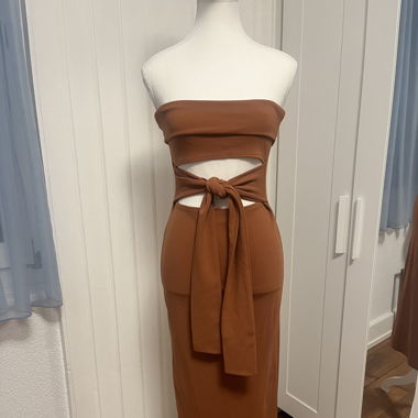 Camel brown dress