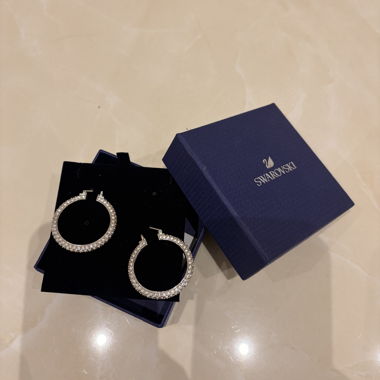 Swarovski hoop earrings