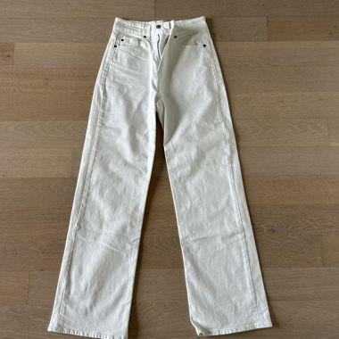 weisse wide leg jeans