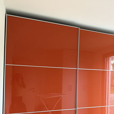 Sliding door cabinet wardrobe - Orange (267/250cm)