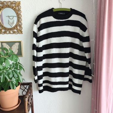 ZARA Knit Streifenpullover oversize