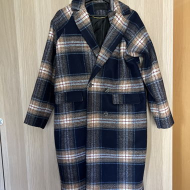 Mantel, oversize, Herbst/Winter, 34, kariert