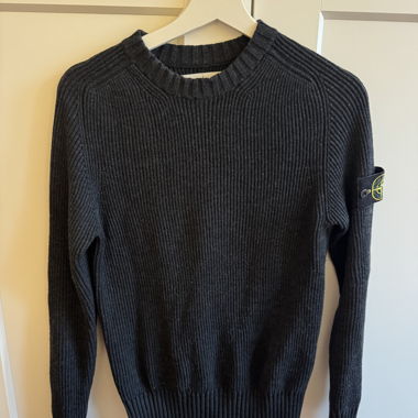 Stone Island maglione lavorato a maglia grigio scuro