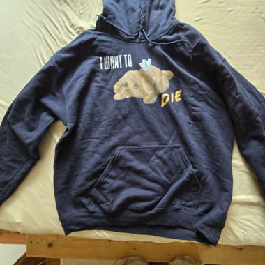 Marineblauer Hoodie