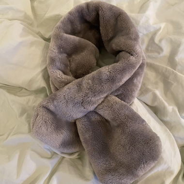 Sciarpa teddy grigia