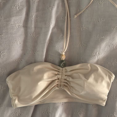 H&M Beige Bandeau Bikini Top