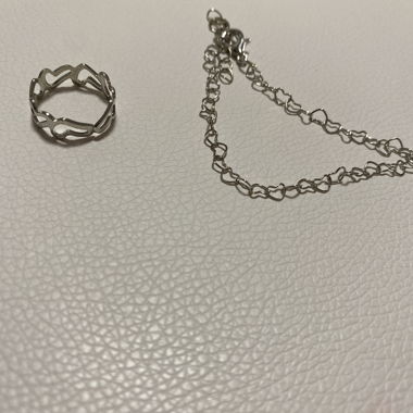 Silberring mit Kette