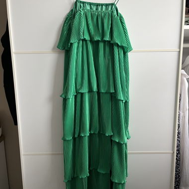 Green Pleated Dress