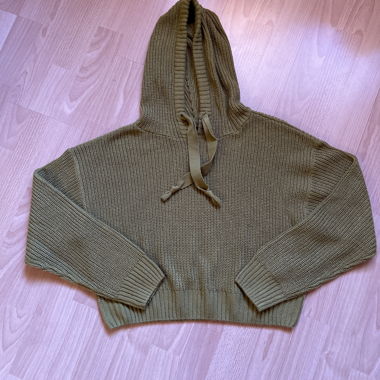 Kaki Knit Hoodie