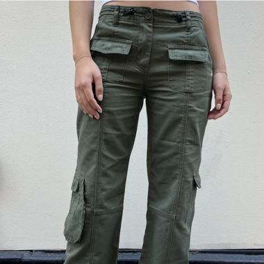 Brandy Melville Kim Pants Cargo Green Low rise
