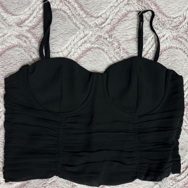 Black Bershka Crop Top