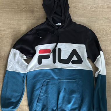 Felpa FILA nera bianca blu