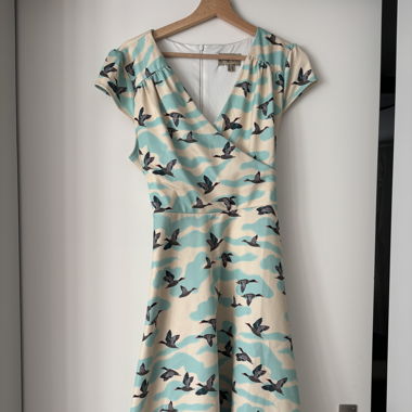 Lindy Bop Kleid, Entenprint, Vintage Reproduktion