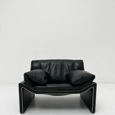 Designer Ledersessel von Etienne Aigner, 1980er