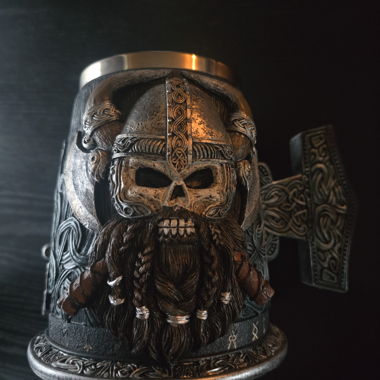 Chope à bière Tête de viking