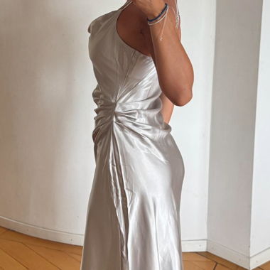 abito maxi in raso zara