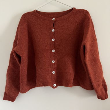Orange Knit Cardigan